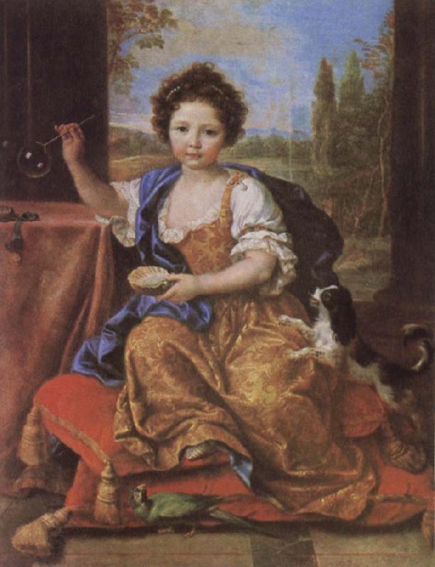 Pierre Mignard Girl Blowing Soap Bubbles China oil painting art